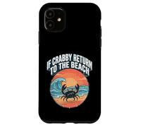 Carcasa para iPhone 11 If Crabby Return To The Beach Vintage Crab