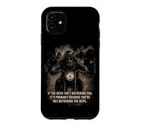 Carcasa para iPhone 11 If The Devil Isn'T Bothering You... Men Christian Motorcycle
