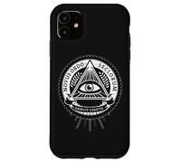 Carcasa para iPhone 11 Illuminati Todo lo Viendo Ojo conspiración ilusión pirámide
