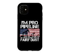 Carcasa para iPhone 11 I'm Pro Pipeline Trucker Petróleo Gas Pipeliner Bandera Americana