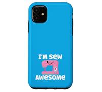 Carcasa para iPhone 11 I'm Sew Awesome Funny Pun Quilting máquina de Coser Kawaii