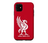 Carcasa para iPhone 11 Impresión en Tinta Blanca Liverpool England EST. 1207 Liverbird Zine