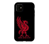 Carcasa para iPhone 11 Impresión en Tinta roja Liverpool England EST. 1207 Liverbird Zine