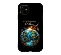 Carcasa para iPhone 11 In The Beginning God... Earth Genesis 1:1 Bible Verse Nature