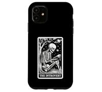 Carcasa para iPhone 11 Indoorsy The Introvert Tarot Card Esqueleto Lectura Introvertido