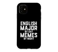 Carcasa para iPhone 11 Inglés Major by Day Memes Noche Becario Estudiante de Filología