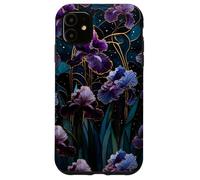 Carcasa para iPhone 11 Iris Morado Art Nouveau Gótico Floral Estética Mística Luz