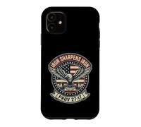 Carcasa para iPhone 11 Iron Sharpens Iron Christian Men Bible Scripture Gym Workout