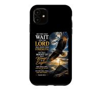 Carcasa para iPhone 11 Isaiah 40:31 Wait on The Lord, Renew Strength Eagle