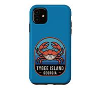 Carcasa para iPhone 11 Isla Tybee Georgia Crab Coastal Beach Travel