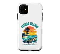 Carcasa para iPhone 11 Islas Caimán Caribbean Paradise Sea Turtle Sunset Camiseta