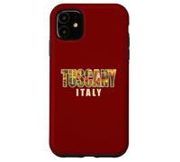 Carcasa para iPhone 11 Italia Paisaje Campo Dentro Toscana Bold Letters
