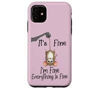 Carcasa para iPhone 11 It's Fine I'm Fine Everything is Fine Funny Cute Mouse Rat