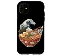 Carcasa para iPhone 11 Japonés Ramen Bowl Ocean Kanagawa Wave Anime Food Noodle