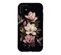 Carcasa para iPhone 11 Jardín botánico de Flores de Magnolia de colibrí