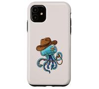 Carcasa para iPhone 11 Jellyfish Western Sheriff Cowboy Funny Ocean Animal