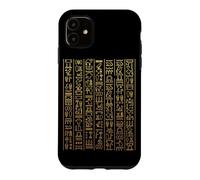 Carcasa para iPhone 11 Jeroglíficos Egipcios Oro Faraón Símbolos Egipto Cultura