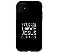 Carcasa para iPhone 11 Jesus and Dogs Café Perro Cristiano Mamá Fe
