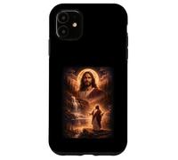 Carcasa para iPhone 11 Jesús Aullando en la Luna Vintage Funny Mystic