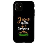 Carcasa para iPhone 11 Jesus Coffee and Camping Cafeine Barista Camp Lover