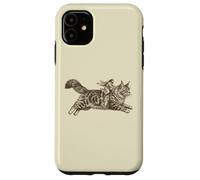 Carcasa para iPhone 11 Jesús Montando Maine Coon Divertido Cristiano para Gatunos