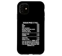 Carcasa para iPhone 11 Jesús pagó Todo el Cristianismo Biblia Cristiana Romanos 6 23