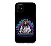Carcasa para iPhone 11 Jesús Raves Techno House Party EDM Festival Goa Electro Rave