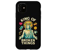 Carcasa para iPhone 11 Jesús Rey de Las Cosas Rotas Christian Healing Inspirador