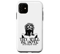 Carcasa para iPhone 11 Jesús Tu Voluntad Hágase Verso de la Biblia Católica Mateo 6 10