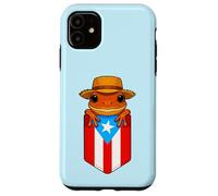 Carcasa para iPhone 11 Jibaro Coqui Frog Puerto Rico Bandera Boricua Pocket Borinquen