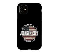 Carcasa para iPhone 11 Johnson City Tennessee, Bandera Americana Vintage