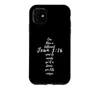Carcasa para iPhone 11 Juan 3 16 Cruz Cristiana Regalos Religión Verso Biblia