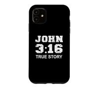 Carcasa para iPhone 11 Juan 3 16 Historia Verdadera, Fe, Verso de la Biblia Mujeres cristianas
