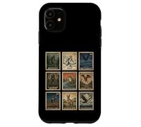 Carcasa para iPhone 11 Juego de Sellos Cryptid Bigfoot Yeti Mothman Legendary Creatures