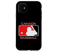 Carcasa para iPhone 11 Jugador de béisbol Canadiense Bandera Canadiense Arce Tierra Herencia Lata