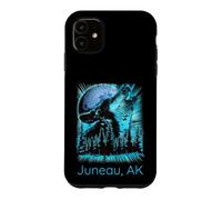 Carcasa para iPhone 11 Juneau Alaska Howling Wolf Moon Forest Nature Lover