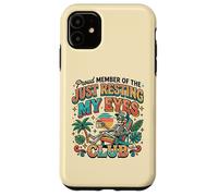 Carcasa para iPhone 11 Just Resting My Eyes Club Coffee Lover Funny Beach Vacaciones