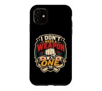 Carcasa para iPhone 11 Karate Artes Marciales Dojo Black Belt Fighter