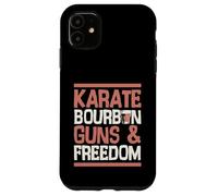 Carcasa para iPhone 11 Karate Bourbon Guns and Freedom USA Patriotic Dad American