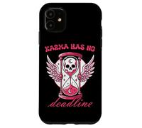 Carcasa para iPhone 11 Karma no Tiene Fecha límite de Reloj de Arena de Calavera gótica