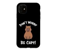 Carcasa para iPhone 11 Kawaii Kids Boys Don't Worry Be Capy Meme Lover Capybara