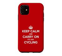 Carcasa para iPhone 11 Keep Calm and Carry On It's Just Cycling - Divertido