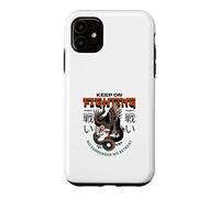 Carcasa para iPhone 11 Keep On Fighting (Declaración de Luchador) (gráfico de águila)