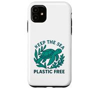 Carcasa para iPhone 11 Keep The Sea - Tortuga Marina sin plástico, Día ecológico de la Tierra