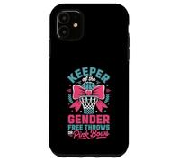 Carcasa para iPhone 11 Keeper of The Gender Reveal Free Throws or Pink Bows Party