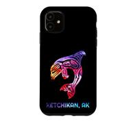 Carcasa para iPhone 11 Ketchikan Alaska SE Nativo Americano Indio Orca Asesino Ballena