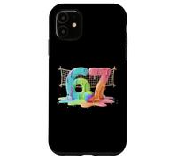 Carcasa para iPhone 11 Kids Meme 67 Six 6 Seven 7 Icecream Drip Zapato de Red de Voleibol