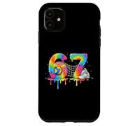 Carcasa para iPhone 11 Kids Meme 67 Six 6 Seven 7 Icecream Drip Zapato de Red de Voleibol