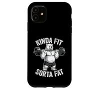 Carcasa para iPhone 11 Kinda Fit Sorta Fat Polar Bear Gym Entrenamiento de Levantamiento de Pesas