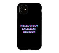 Carcasa para iPhone 11 Kissed A Boy Excellent Decision Gay Men Pride Ally LGBTQ